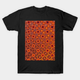 Tetris Looking Falling Blocks in Orange and Red  - WelshDesignsTP005 T-Shirt